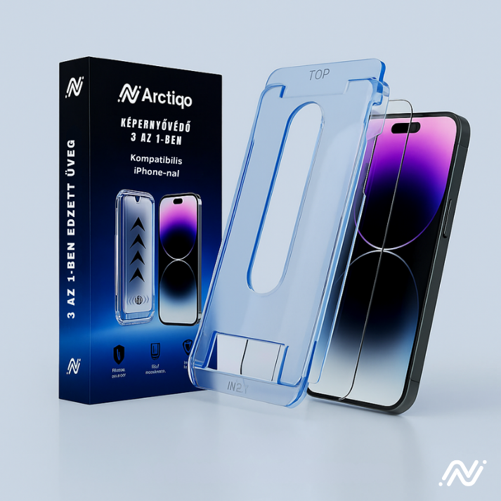 Arctiqo™ 3 az 1-ben kijelzővédő üveg